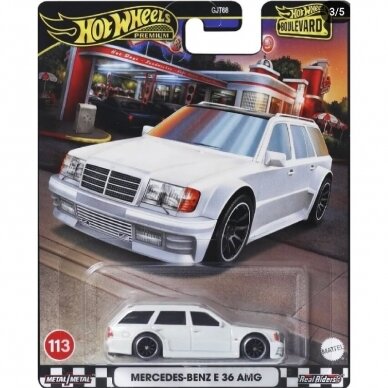 Hot Wheels Premium Boulevard Modeliukas Mercedes Benz E 36 AMG Wagon White