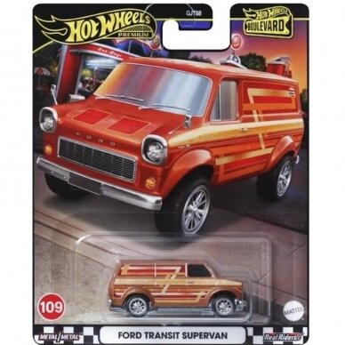 Hot Wheels Premium Boulevard Series Modeliukas 109. FORD TRANSIT SUPERVAN (yra Sandėlyje)