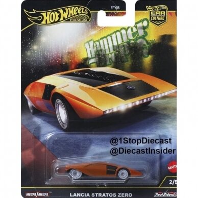 PRE-ORDER Hot Wheels Premium Car Culture Hammer Drop Modeliukas Lancia Stratos Zero,