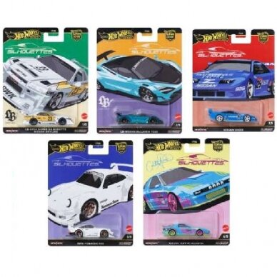 PRE-ORDER Hot Wheels Premium Car Culture Silhouettes (LB-ER34 Super Silhouette Nissan Skyline,RWB Porsche 930,McLaren 720S,Mazda RX7 FC Pandem,Nissan 300ZX)