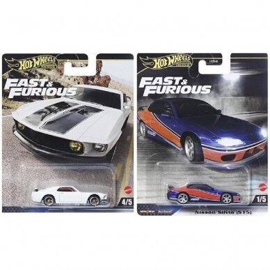 Hot Wheels Premium Fast & Furious Nissan Silvia (S15) Mona Liza + ’69 Ford Mustang Boss 302