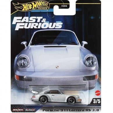 Hot Wheels Premium Fast & Furious Modeliukas Porsche 911 Carrera RS 3.8