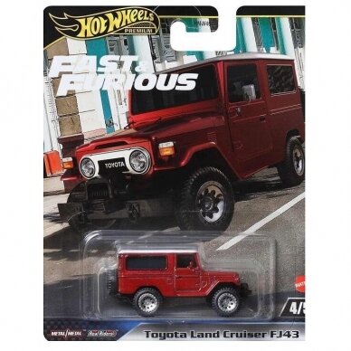 Hot Wheels Premium Fast & Furious Modeliukas Toyota Land Cruiser FJ43 (yra Sandėlyje)