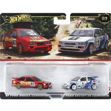 Hot Wheels Premium 2-pack Modeliukas 1993 Ford Escort RS Cosworth & 1987 Ford Sierra Cosworth (yra Sandėlyje)