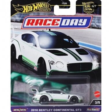 PRE-ORDER Hot Wheels Premium Race Day Car Culture Modeliukas 2018 Bentley Continental GT3