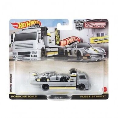 PRE-ORDER Hot Wheels Premium Team Transport Garage Legends Porsche 934.5 Fleet Street, silver