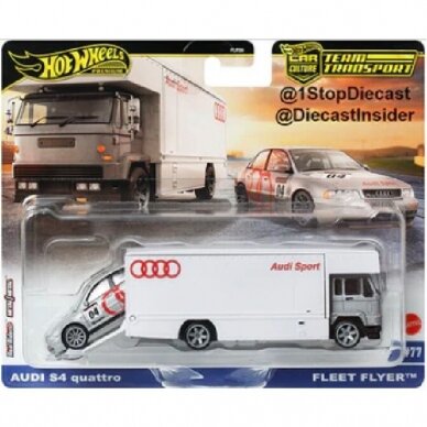 PRE-ORDER Hot Wheels Premium Team Transport Audi S4 Quattro & Fleet Flyer Truck