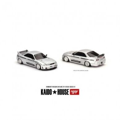 Mini GT Kaido House Modeliukas Kaido House Nissan Skyline GT-R (R33) DAI33 V1, white (yra Sandėlyje)