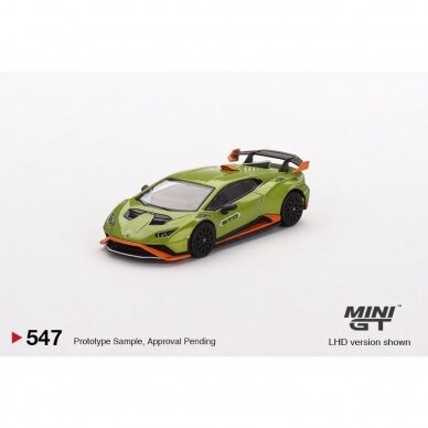 Mini GT Modeliukas Lamborghini Huracán STO, verde citrea (yra Sandėlyje)