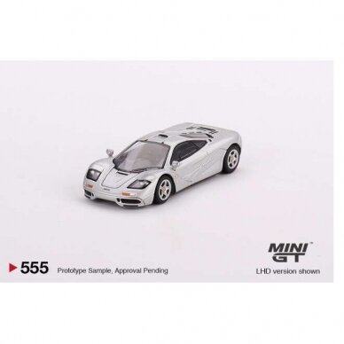 Mini GT Modeliukas McLaren F1, magnesium silver