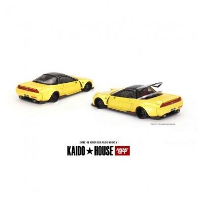 Mini GT Kaido House Modeliukas Honda NSX Kaido WORKS V1, yellow