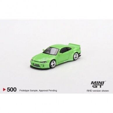 Mini GT Nissan Silvia Pandem S15, green