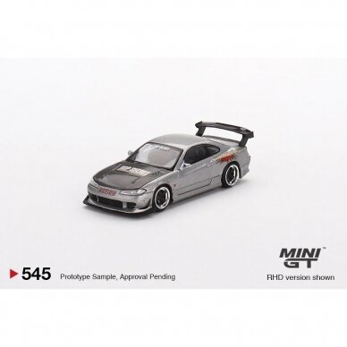 Mini GT Modeliukas Nissan Silvia Top Secret (S15), silver