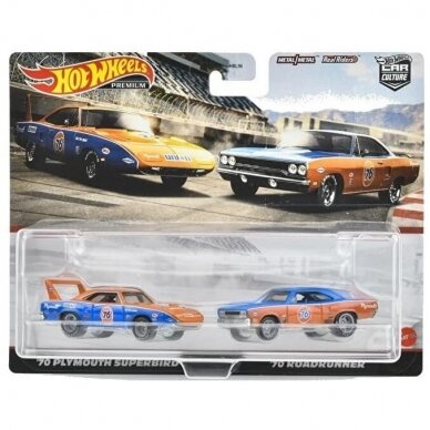 Hot Wheels Premium 2-pack Modeliukas Plymouth Super Bird Road Runner