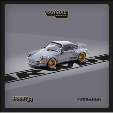 Tarmac Works Modeliukas Porsche RWB Backdate, grey (yra Sandėlyje)