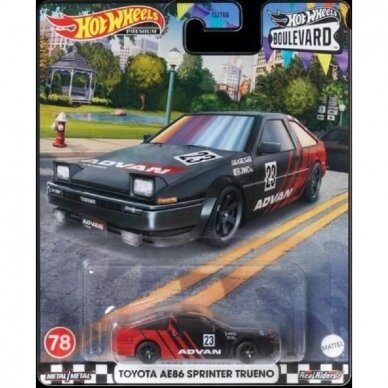 Hot Wheels Premium Boulevard Modeliukas Toyota AE86 Sprinter Trueno (yra Sandėlyje)