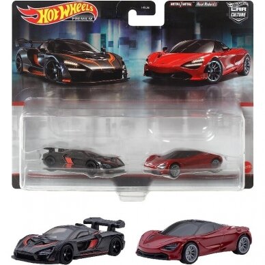 PRE-ORDER Hot Wheels Premium 2-pack Modeliukas Premium 2 Pack, McLaren Sena/McLaren 720S,  Black/Red