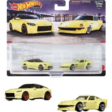 Hot Wheels Premium 2-pack Modeliukas Premium 2 Pack, Nissan Z Proto / Nissan Fairlady, Yellow Mini (yra Sandėlyje)