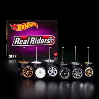 Hot Wheels Red Line Club Modeliukas RLC Exclusive Real Riders Wheels Pack - Set 2 (yra sandėlyje)