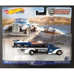 Hot Wheels Premium Team Transport Modeliukas Speed Maze & #66 Speed Boat (yra sandėlyje)