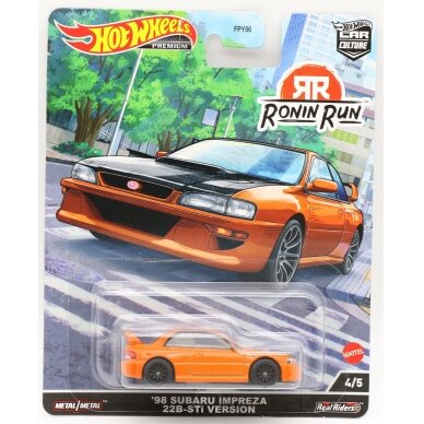 Hot Wheels Premium Modeliukas Subaru WRX STi 22B* (yra sandėlyje)