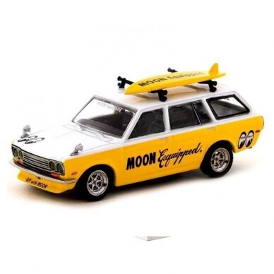 Tarmac Datsun Bluebird 510 wagon *Moon Equipped*, yellow/white