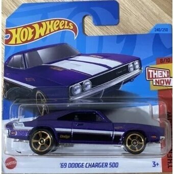 Hot Wheels Modeliukas Then And Now 8/10 - 69 Dodge Charger 500. 240/250. Short Card (yra sandėlyje)