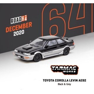 Tarmac Works Modeliukas Toyota Corolla Levin AE92, black/grey (yra sandėlyje)