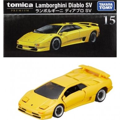 Tomica Premium Modeliukas 15 Lamborghini Diablo SV Yellow (yra sandėlyje)
