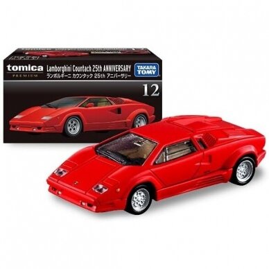 Tomica Premium No 12 Modeliukas Lamborghini Countach 25th Anniversary (Red) (yra Sandėlyje)