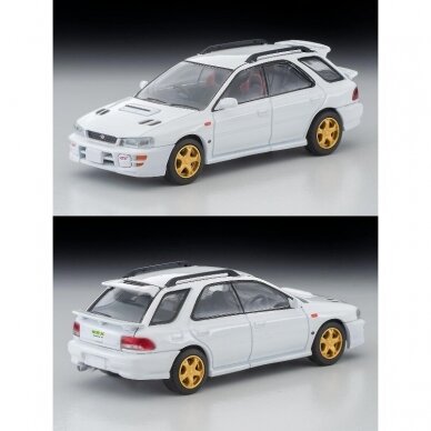 TOMYTEC Tomica Limited Vintage Neo 1/64 LV-N281a 1998 Subaru Impreza Pure Sport Wagon WRX STi Version V White